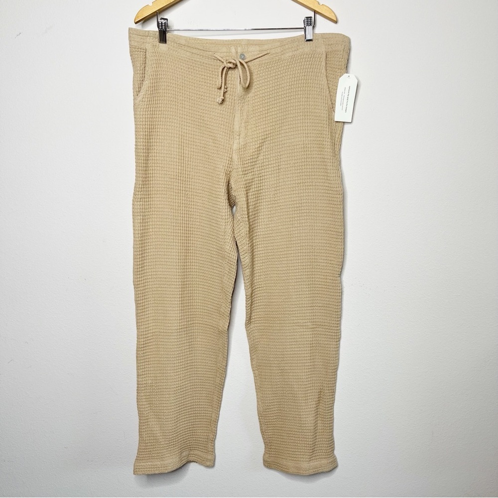 NWT DONNI. Waffle Knit Painter Pant in Sand - Picture 2 of 6